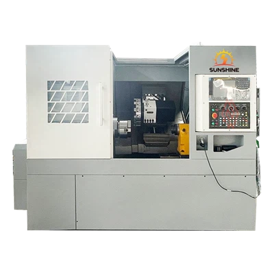 Inclined CNC lathe