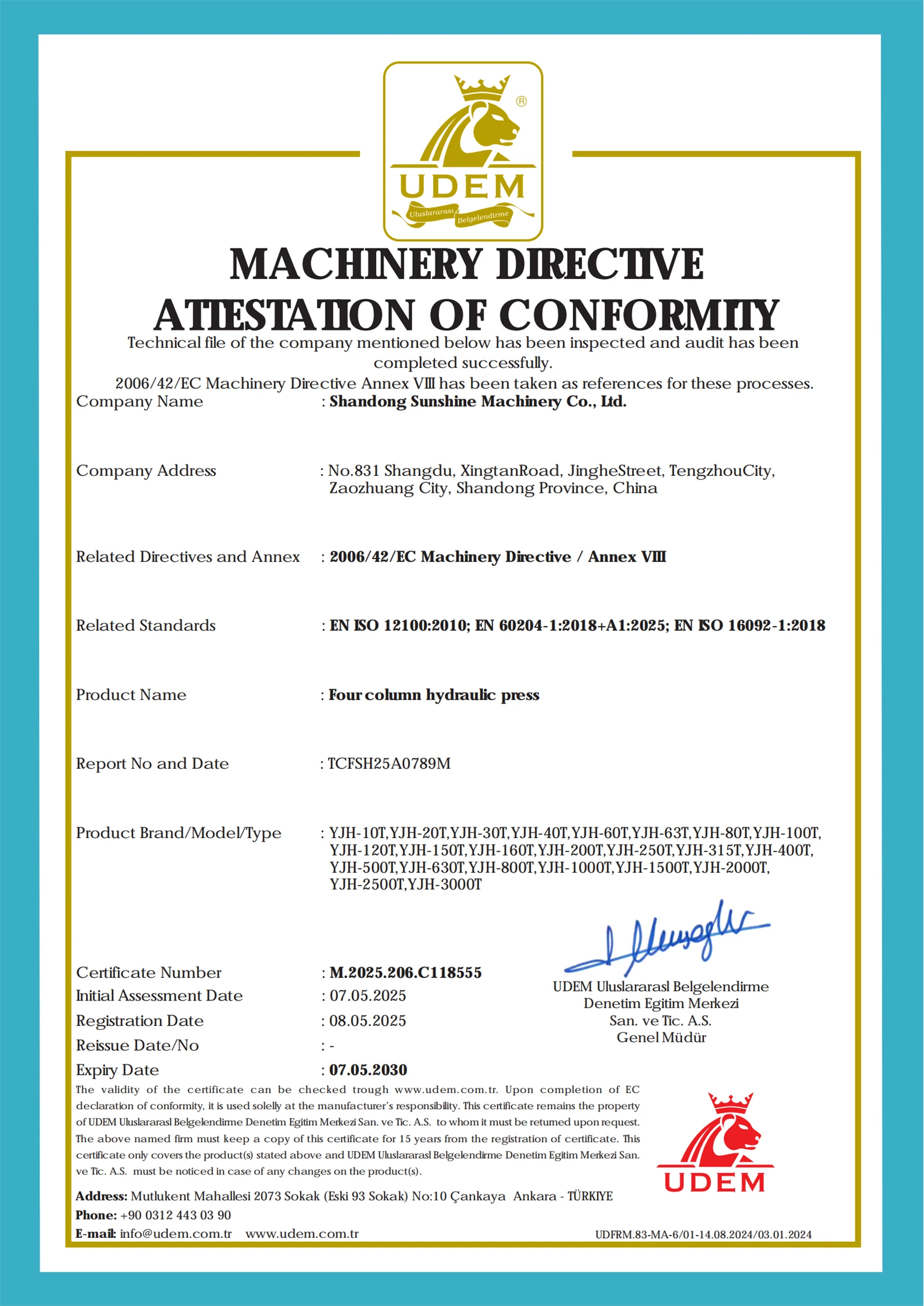 CE certificate CE certificate